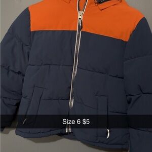 Kids Two-Tone Jacket - Orange and Blue